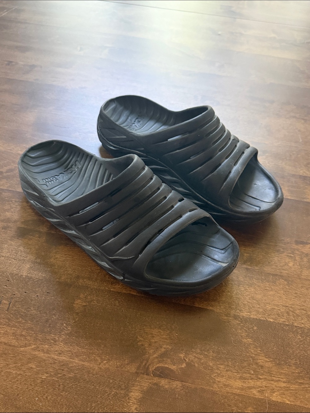 Hoka One One Men's Black Slip-On Sandal Slides